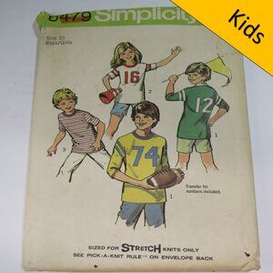 Simplicity 6479 T-shirt boy / girl with 0-9 numbers, numbers are uncut